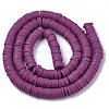 Handmade Polymer Clay Beads Strands X-CLAY-R089-6mm-037-2