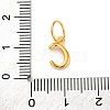 925 Sterling Silver Letter Charms with Jump Rings STER-R008-01G-C-3