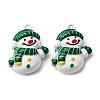 Christmas Themes Baking Paint Alloy Pendants FIND-G097-02C-1