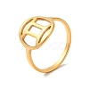 Ion Plating(IP) 201 Stainless Steel Constellations Gemini Finger Ring for Women RJEW-G266-06G-3