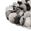 Natural Black Rutilated Quartz Beads Strands G-N327-05-01-4