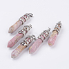 Natural Rhodochrosite Big Pointed Pendants G-G738-A-28-1