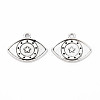 Tibetan Style Alloy Pendant Enamel & Rhinestone Settings TIBEP-N010-002AS-RS-1