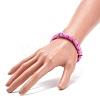Acrylic Curved Tube Beaded Stretch Bracelet BJEW-JB08443-04-3