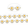 Brass Flower Link Chains CHC-N018-098H-3