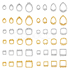 48Pcs 24 Style Brass Sew on Prong Settings KK-FH0006-93-1