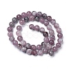 Natural Lepidolite/Purple Mica Beads Strands G-G770-04A-8mm-3
