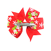 Christmas Grosgrain Alligator Hair Clips OHAR-Q053-M-3