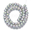 Electroplated Natural Lava Rock Beads Strands X-G-S352-30B-03-2