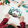 Plastic Drawing Painting Stencils Templates DIY-WH0396-0042-7