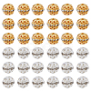 120Pcs 2 Colors Alloy Rhinestone Beads RB-HY0001-05-1