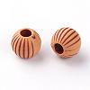 Imitation Wood Acrylic European Beads SACR-Q186-14-2