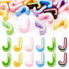 20Pcs UV Plating Opaque Acrylic European Beads OACR-TADJ0001-16J-1