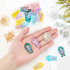 Fishbone Dangle Earrings DIY Making Kits DIY-OC0008-05-3
