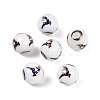 Christmas Opaque Glass Beads LS-EGLA-R113-03G-1
