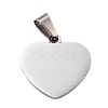 Non-Tarnish 304 Stainless Steel Mirror Polished Finish Stamping Blank Tag Pendants X-STAS-L220-02C-A01-2