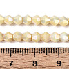 Anti-Tarnish Electroplate Bicone Glass Beads Strands X-EGLA-T021-4mm-16-10-4
