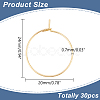 30Pcs 316 Surgical Stainless Steel Hoop Earring Findings STAS-LP0001-01-2