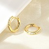 Brass Micro Pave Clear Cubic Zirconia Hoop Earrings EJEW-D311-145G-2