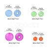 80G 4 Styles Transparent Acrylic Ball Beads FACR-FS0001-02-5