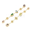 Brass Micro Pave Cubic Zirconia Big Pendants KK-U058-55G-2