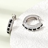 Brass Micro Pave Cubic Zirconia Hoop Earrings KK-CBA8324-22P-4