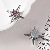 Rhinestone Star Clip-on Earrings EJEW-B116-01P-03-2