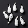 Natural Howlite Pendants X-G-F707-15-1