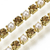 Brass Rhinestone Strass Chains CHC-N017-001A-A01-2