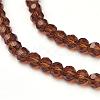 Faceted(32 Facets) Glass Round Beads Strands X-GF4mmC45-2