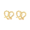 Brass Stud Earrings for Women EJEW-U015-22G-01-1