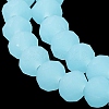 Imitation Jade Solid Color Glass Beads Strands EGLA-A034-J2mm-MD04-5