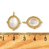 Brass Pave Shell Pendants KK-M277-06B-G-3