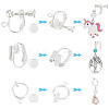 18Pcs 3 Style Brass Clip-on Earring Findings FIND-SC0003-96S-3