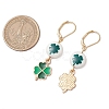 Synthetic White Jade Leverback Earrings EJEW-JE06307-3