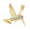 Brass Micro Pave Colorful Cubic Zirconia Pendants CU-CBA4A93-01G-G-2