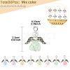 30Pcs Angel Acrylic & Glass Pendant PALLOY-FZ00016-5