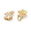 Eco-friendly Brass Micro Pave Cubic Zirconia Pendants KK-D080-44G-01-2
