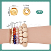 120Pcs Textured Brass Beads KK-PH0011-78-4