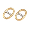 Ion Plating(IP) 304 Stainless Steel Oval Links Connector Charms STAS-F366-02A-GP-2