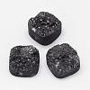 Electroplated Natural Druzy Quartz Crystal Beads G-G888-05D-1