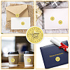 Gold Foil Paper Picture Stickers STIC-WH0030-001-4