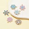 6Pcs 6 Styles Christmas Zinc Alloy Enamel Pendants FIND-FS0001-78-4