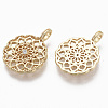 Brass Micro Pave Cubic Zirconia Pendants KK-R130-029-NF-2
