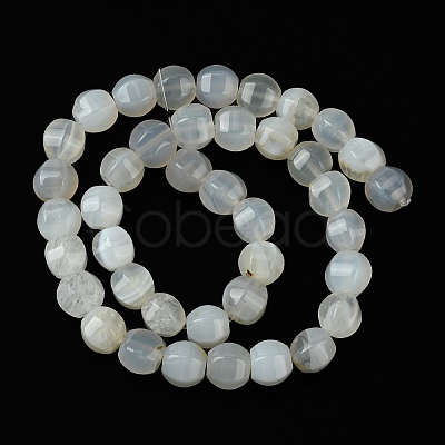 Natural White Agate Beads Strands G-H023-A19-01-1