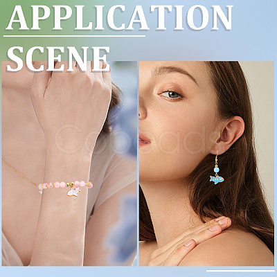 40Pcs 5 Colors Alloy Enamel Pendants ENAM-SC0008-19-1