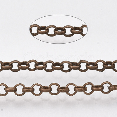 Soldered Brass Coated Iron Rolo Chains CH-S125-08B-R-1