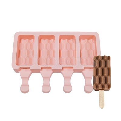 Food Grade DIY Rectangle Ice-cream Silicone Molds DIY-D062-04C-1