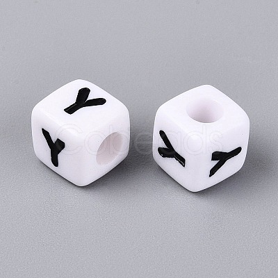 Opaque Acrylic Beads SACR-N020-04A-Y-1