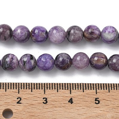 Natural Charoite Beads Strands G-C270-O02-04-1
